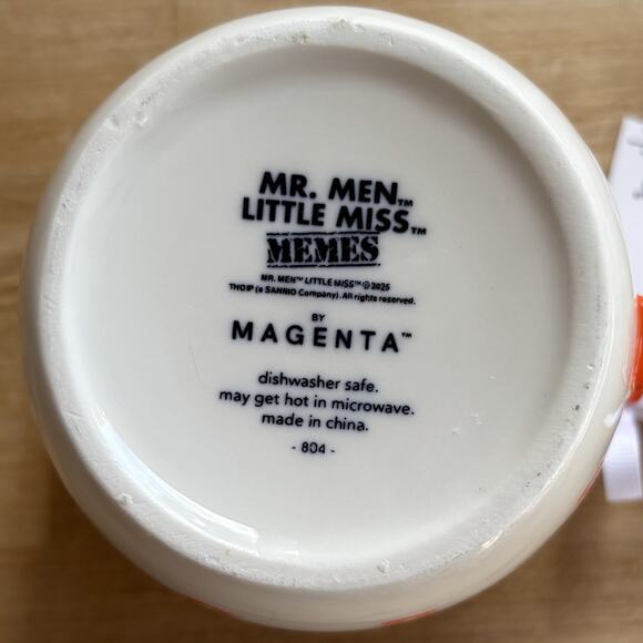 Mr Men Little Miss Shopaholic Mug Ceramic Coffee Cup Orange Cute Retro Gift NWT - Picture 4 of 5